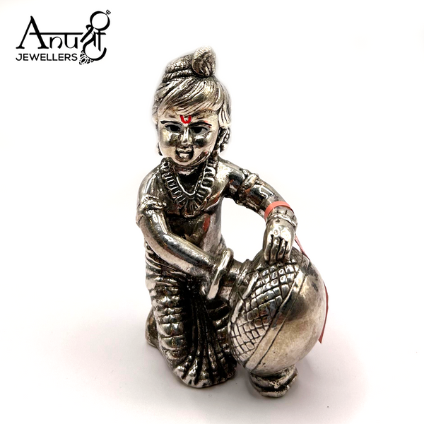 Silver Murti Ladoo Gopal (48.3 grams)